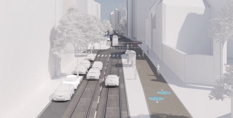 DavidMillmann's tweet photo. Der @OEAMTC will einen Zwei-Richtungs-Radweg am #Rennweg vom #Schwarzenbergplatz an: das ist ja gar keine schlechte Idee?!

Jede*r weiß, wie deppat das #Radfahren dort ist, auf dem Gleiskörper, zwischen den Autos.

https://t.co/pUEPsds9ZY https://t.co/NMjNQknmeq