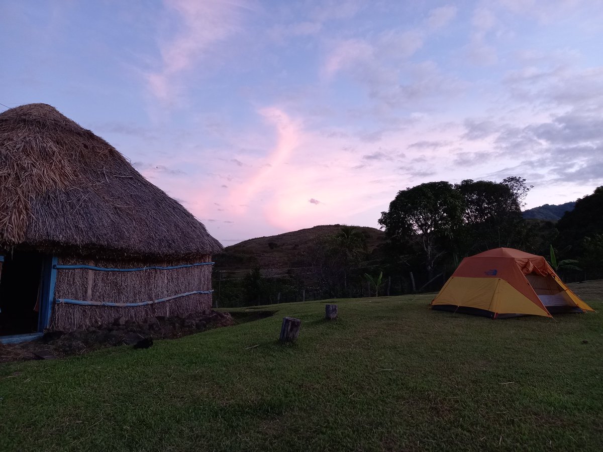 MaritaManley's tweet photo. First multi-day hike since 2020. Cold enough to be wrapped up in a sleeping bag. A huge vinaka vakalevu to the guests that joined us to talanoa and to Naga and Nubutautau for welcoming us back so warmly. #talanoatreks https://t.co/Mx6SaxV8J0
