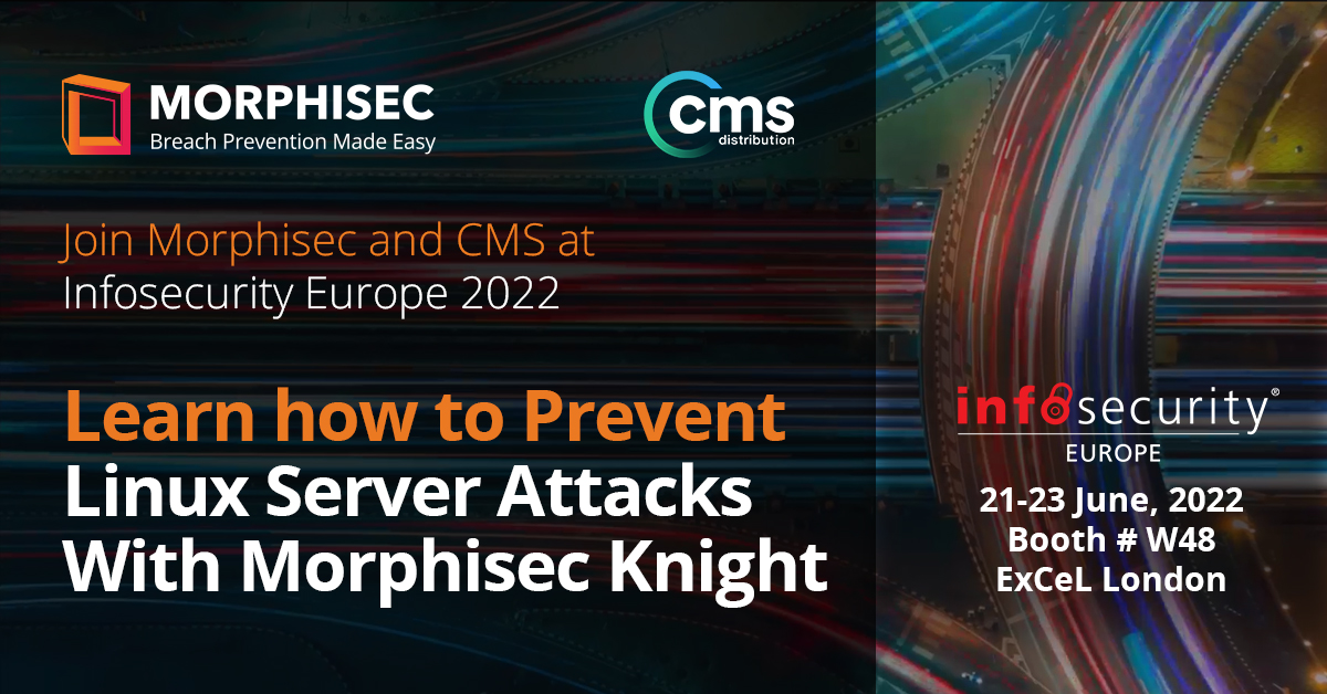 morphisec's tweet photo. We're so excited to showcase our new Morphisec Knight for Linux product at @Infosecurity Europe in London! It protects your mission-critical Linux servers from advanced attacks that bypass other endpoint security solutions. Get a live demo at our booth #W48, or just say hi! https://t.co/r5sq8e78J8