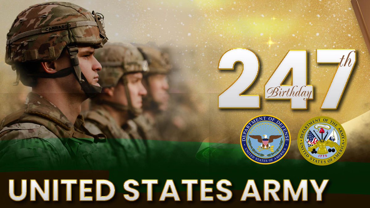 Happy birthday <a href="/USArmy/">U.S. Army</a>! Today we celebrate #Army soldiers, past and present, on the 247th #ArmyBday. We appreciate all who answered the call to serve in one of the oldest and longest lasting institutions in America.