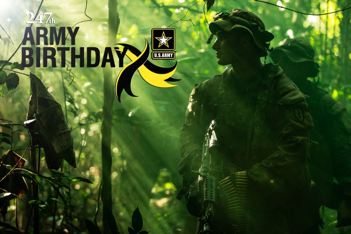 Please join us in a round of happy birthday hooahs for the U.S. Army, 247 years old today.

#Army247 #StrongerTogether