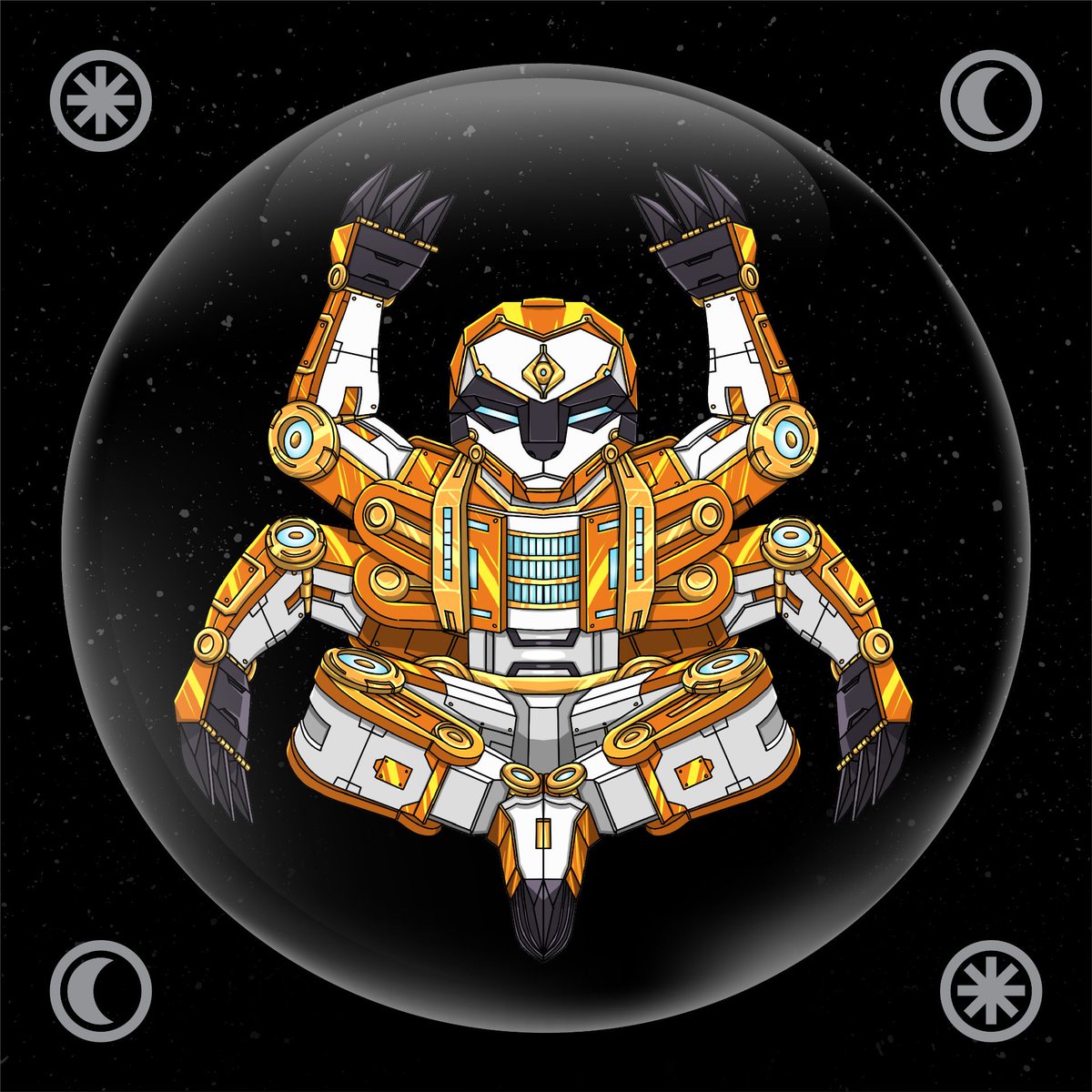 ImperiumUnivers's tweet photo. The imaginative creator from Penang  @de_verse_ity has just dropped extra NFTs.

Check them out:
Orange Divine Jaeger Machine #42
https://t.co/viw08YqwUi

Purple Divine Jaeger Machine #43
https://t.co/j6Pb4AF101

#NFTshill 
#NFTCommunity
#bnb #pentasian
@Pentasian https://t.co/6YLTYJLCFM