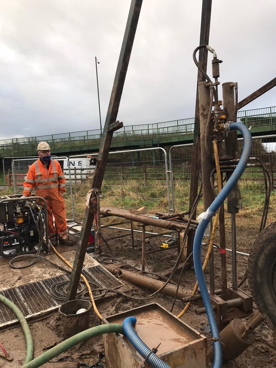 InSituSI's tweet photo. It’s a dirty job! Here we are carrying out Self Boring Pressuremeter (SBP) tests from a cable percussion boring rig. A great option for getting pressuremeter data when there is no rotary drilling on site #InSituSI #SBP #Pressuremeter https://t.co/YQKMtD10lD