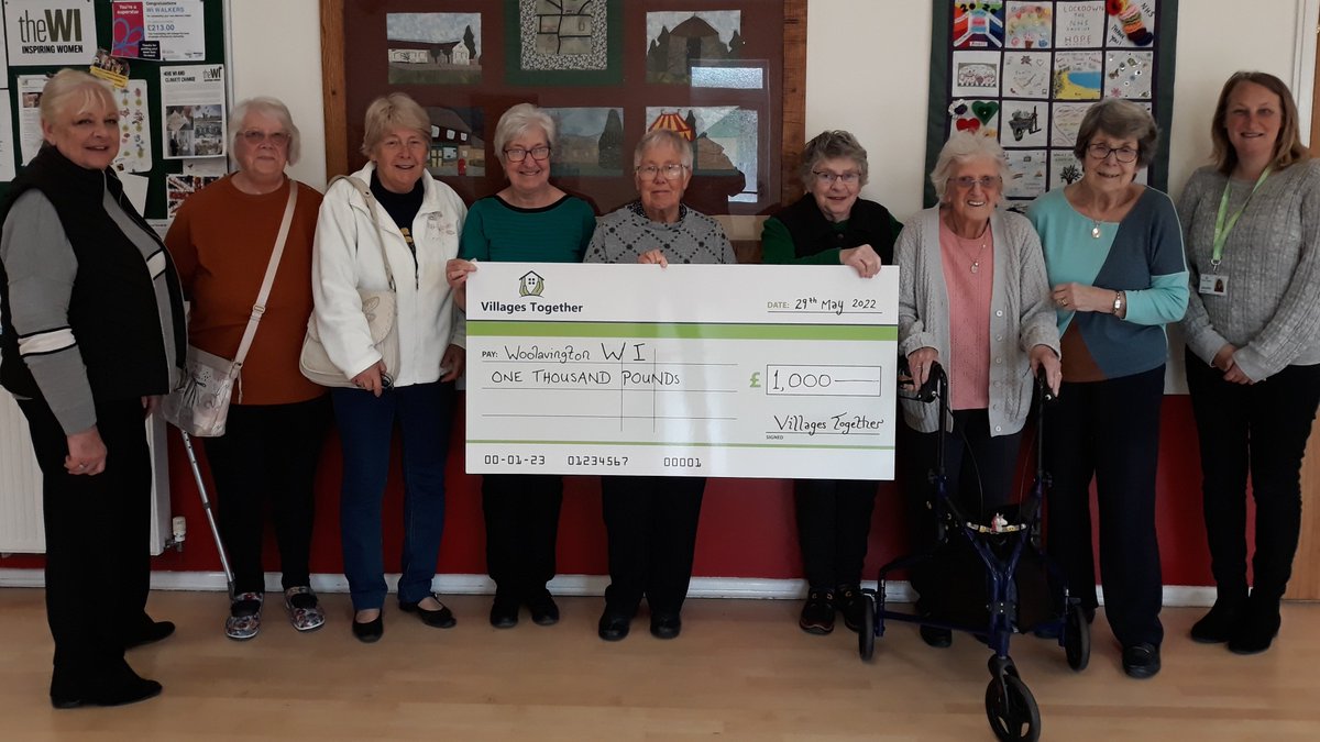 purwool's tweet photo. Villages Together’s Vanda Crow & Jenny Manners present #Woolavington #WomensInstitute with a £1k Community Grant award – to help support the #WI’s activities & events as our #BigLocal communities emerge from Lockdown.
More info: https://t.co/RGRCWR2WUA
#InspiringWomen #LocalTrust https://t.co/51KCDUouCC
