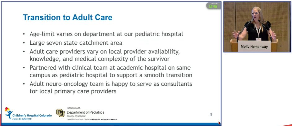 MorganAdamsFdn's tweet image. Continuing the theme of brilliant women from Colorado with Molly Hemenway and her #ISPNO2022 presentation about the fantastic @childrenscolo program for transitioning pediatric cancer survivors to adult care