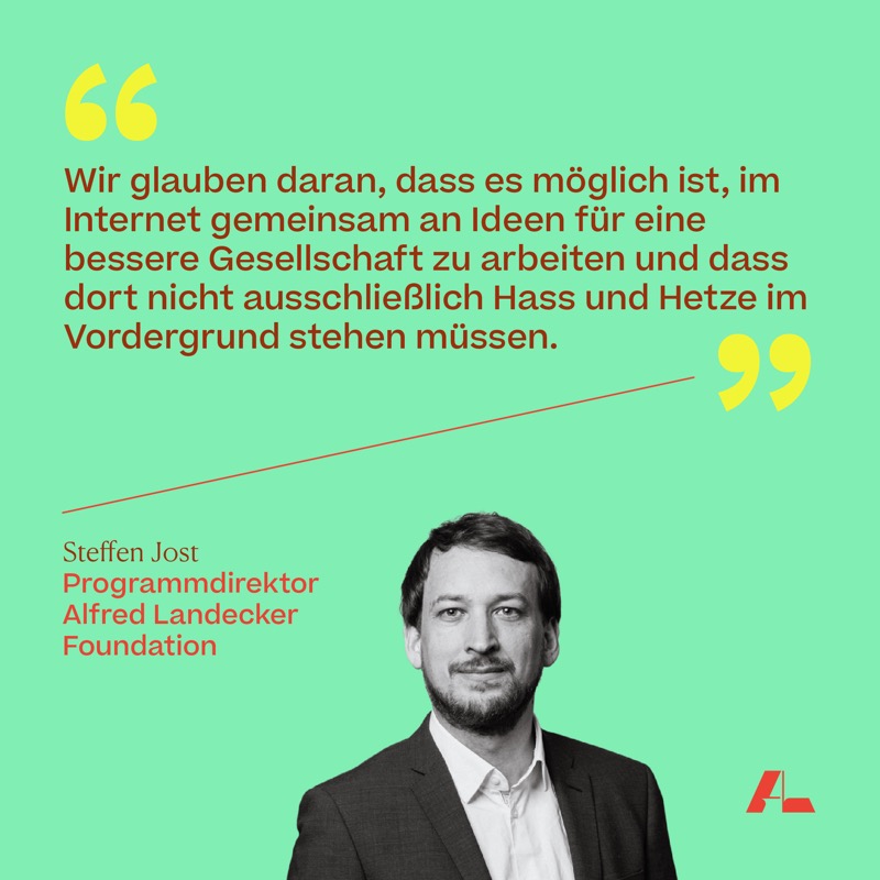 alfredlandecker's tweet photo. Hass und Hetze im Netz vergiften die Debattenkultur und vertreiben vor allem Frauen und Minderheiten – das können wir nicht länger zulassen. Mit der #MarieMunkInitiative unterstützen wir die GFF @freiheitsrechte im Kampf für #Vielfalt und #Teilhabe im Online-Diskurs.