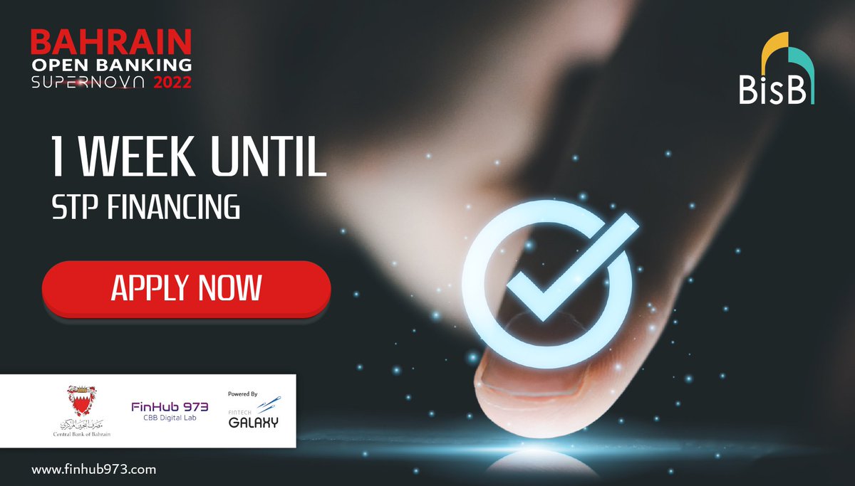 FinHub973's tweet photo. We’ve got something brewing! But first, submit your proposals to the Bahrain Open Banking Supernova challenge here. ​
https://t.co/b7WaRvm4Bv​
Don’t forget to submit your solution by June 20. ​

#openbanking #openfinance #BahrainOpenBakingSupernova #BisB #Fintech #Innovation https://t.co/T7tRM5khbk