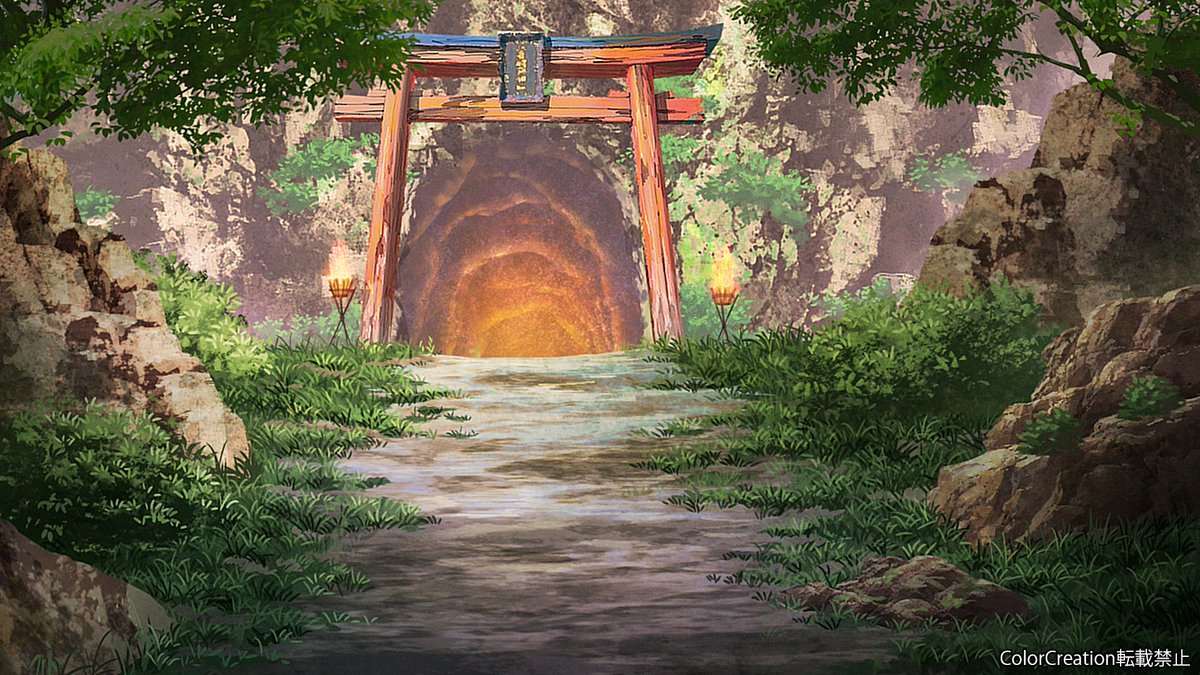 no humans stairs torii scenery tree nature forest  illustration images