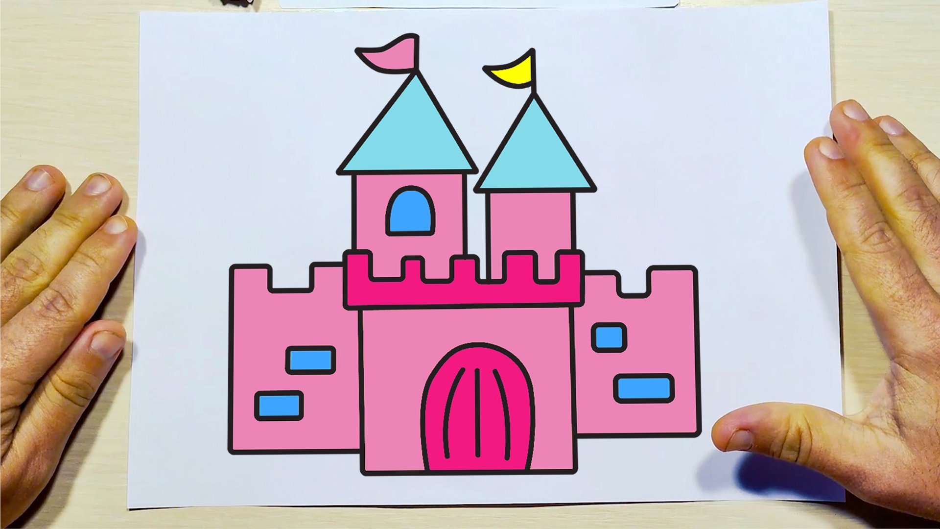 castle drawing for kids | Drawing for kids, Basic drawing, Easy drawings  for kids