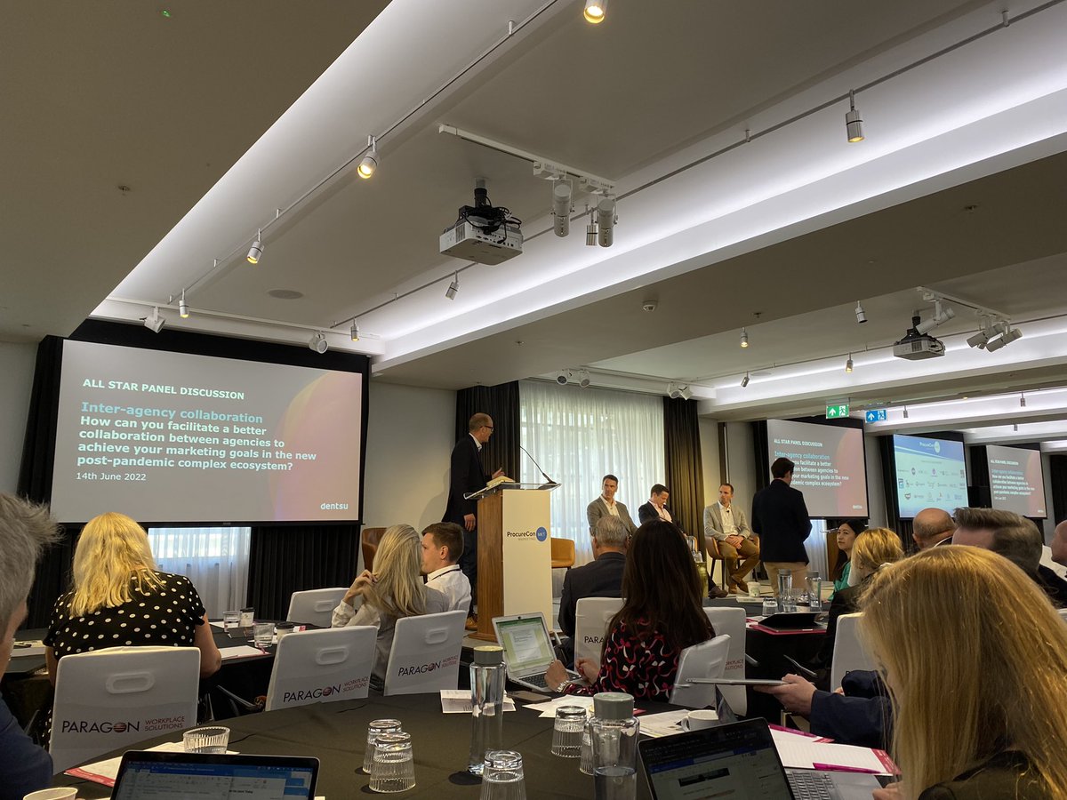 Looking forward to a discussion about agency ecosystems and inter company collaboration. Walgreens Boots Alliance, P&amp;G, Heineken, hosted by Dentsu International. #procurement #procurementmarketing #procureconmarketing #marketingtransformation