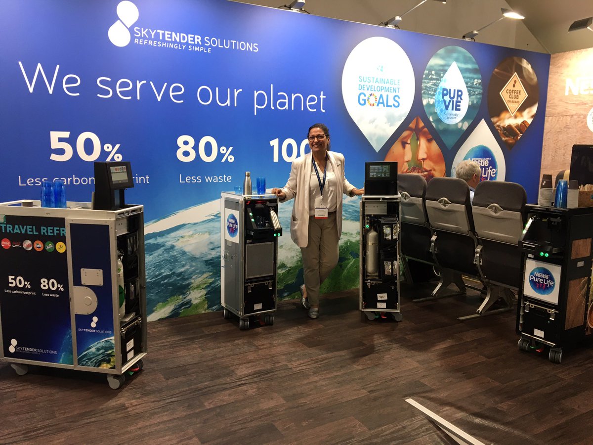 IvaLesnik's tweet photo. Exciting times at the WTCE! Innovation, agility and promising solutions that could transform the airline travel experience @IvaLesnik @weareunited @Aaron_McMillan @KirstenPerliski @GrewalMandee https://t.co/KKWOp0Klyv