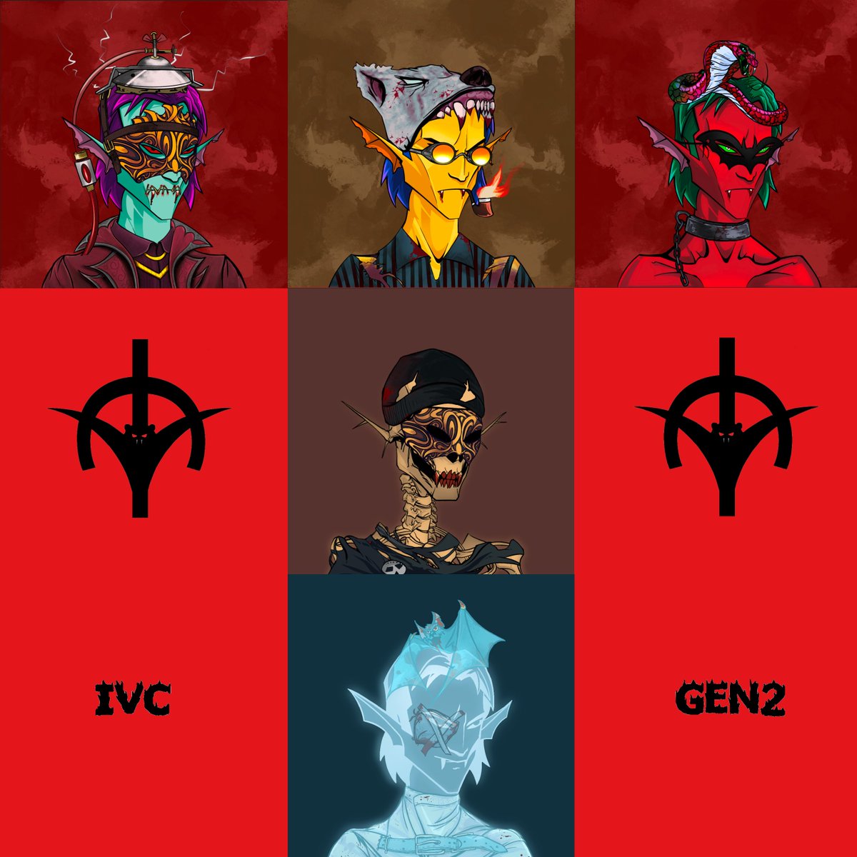 NRI for IVC Gen2 is Live! You can trade your Gen2 Vampires on
entrepot.app/marketplace/iv…

3 Gen2 Vampires will evolve to 1 Skeleton 🧛☠️

2 Skeleton Vampires will evolve to 1 Ghost ☠️👻

Soon...

#Dfinity #NFT