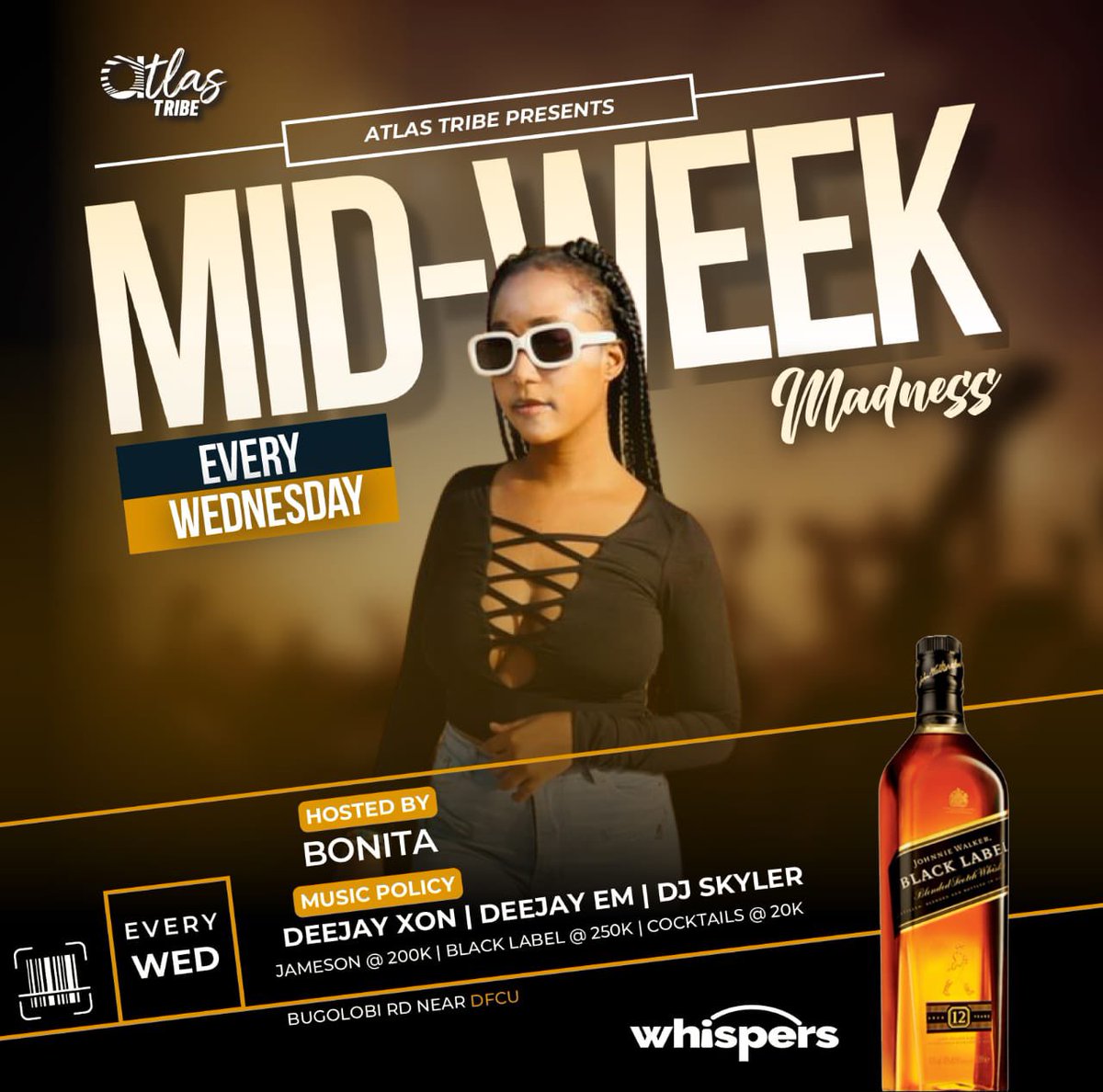 whispers_ug's tweet photo. This Wednesday we bring you Bonita as your host 🔥🔥🔥 https://t.co/qHW5taatux