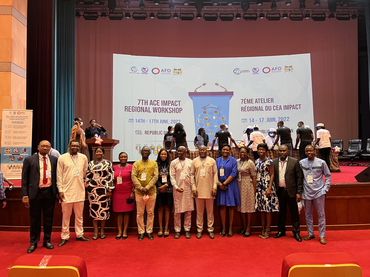 We are at the ⁦<a href="/the_ACEProject/">Africa Higher Ed. Centers of Excellence-ACE Impact</a>⁩ regional meeting in Cotonou. ⁦<a href="/UnivofGh/">University of Ghana</a>⁩ strongly represented ⁦<a href="/WACCBIP_UG/">WACCBIP</a>⁩ ⁦<a href="/wacci_gh/">WACCI</a>⁩ ⁦<a href="/WAGMC_UG/">WAGMC</a>⁩ ⁦<a href="/WANIDA_ACEs/">WANIDA</a>⁩