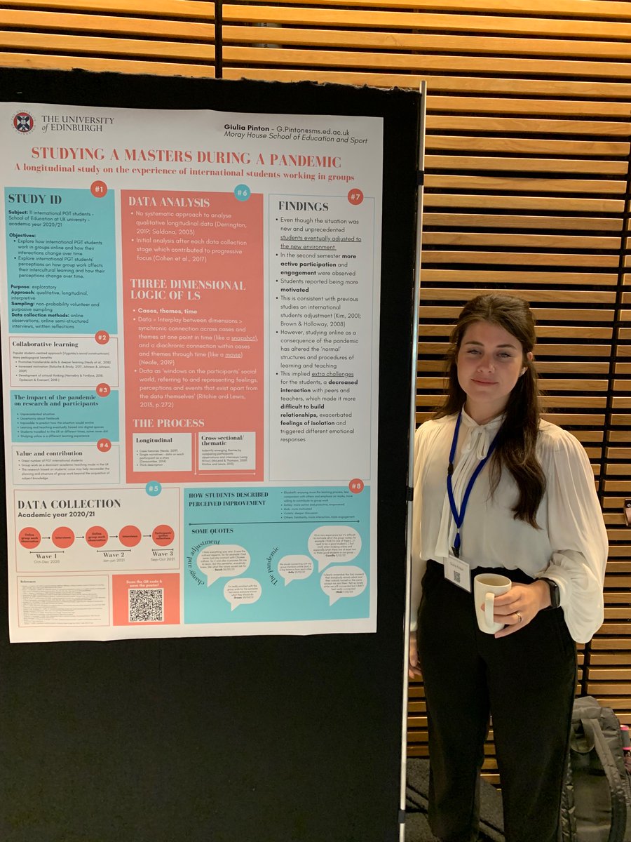 Donna2618's tweet photo. Brilliant poster on how masters students adapted during the pandemic - Guilin Pinton doctoral student from Moray House https://t.co/TOI3fT3qHD