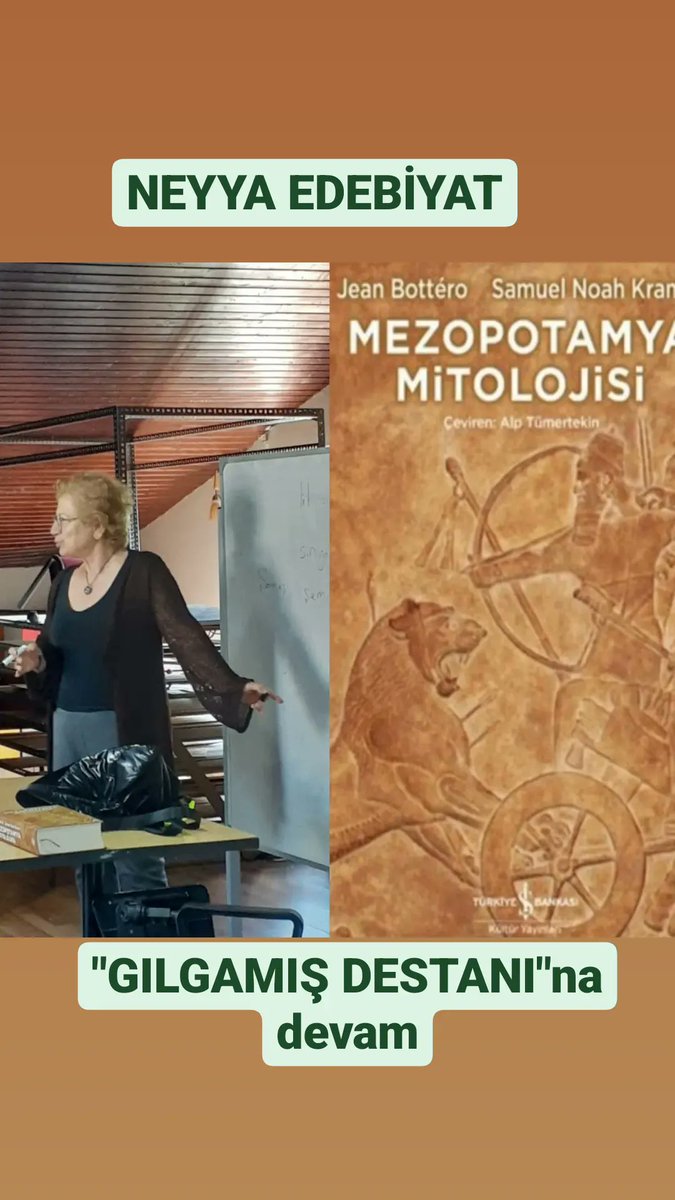 NEYYAedebiyat's tweet photo. "GILGAMIŞ DESTANI"
Bu hafta 3. Tabletle başladık, Enlil, Enki ve İştar derken Jean Bottero ile Samuel Noah Kramer'in birlikte yazdıkları Mezopotamya Mitolojisi'ne daldık.
#GılgamışDestanı
#JeanBottero
#SamuelNoahKramer
#MezopotamyaMitolojisi
#Enlil
#Enki
#İştar https://t.co/aqKmCoyyEB