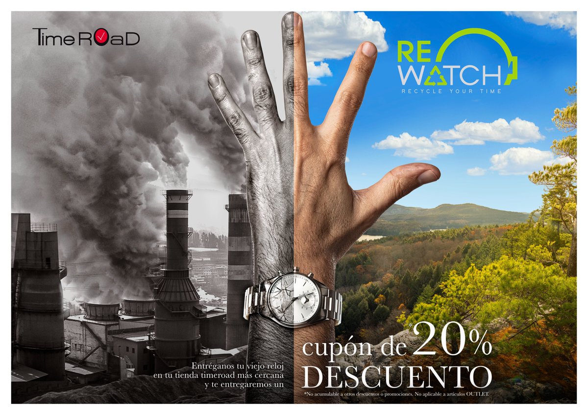CCTorreSevilla's tweet photo. ⌚¿Quieres un 20%* dto en 𝐓𝐈𝐌𝐄 𝐑𝐎𝐀𝐃?♻️Entrega tu viejo reloj en la tienda de 𝐓𝐎𝐑𝐑𝐄 𝐒𝐄𝐕𝐈𝐋𝐋𝐀 y recibirás tu cupón descuento ¡Aprovecha esta promoción y recicla tu tiempo! 🙌🏻 Ven y comparte la experiencia #RespiraModa #ShoppingSevilla #cctorresevilla #TimeRoad https://t.co/3hmX6qY3qu