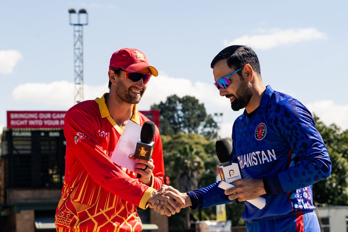 ZimCricketv's tweet photo. TOSS UPDATE: Mohammad Nabi has won the toss, and 🇦🇫 are batting first in the final T20I

#ZIMvAFG | #VisitZimbabwe https://t.co/3Dm5haUBKg