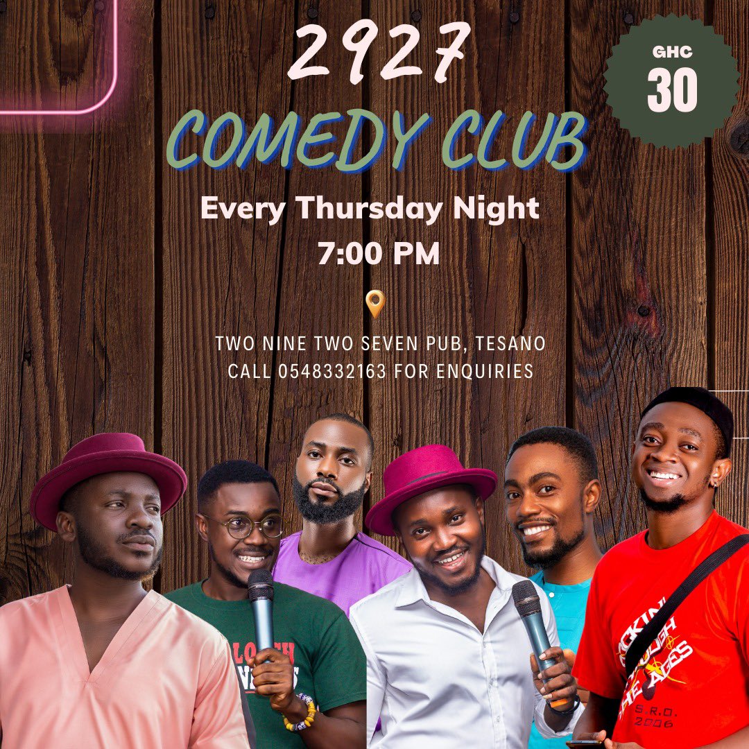 OBAmponsah_'s tweet photo. 2927 comedy club is back! See y’all this Thursday. https://t.co/t79riDdbiO