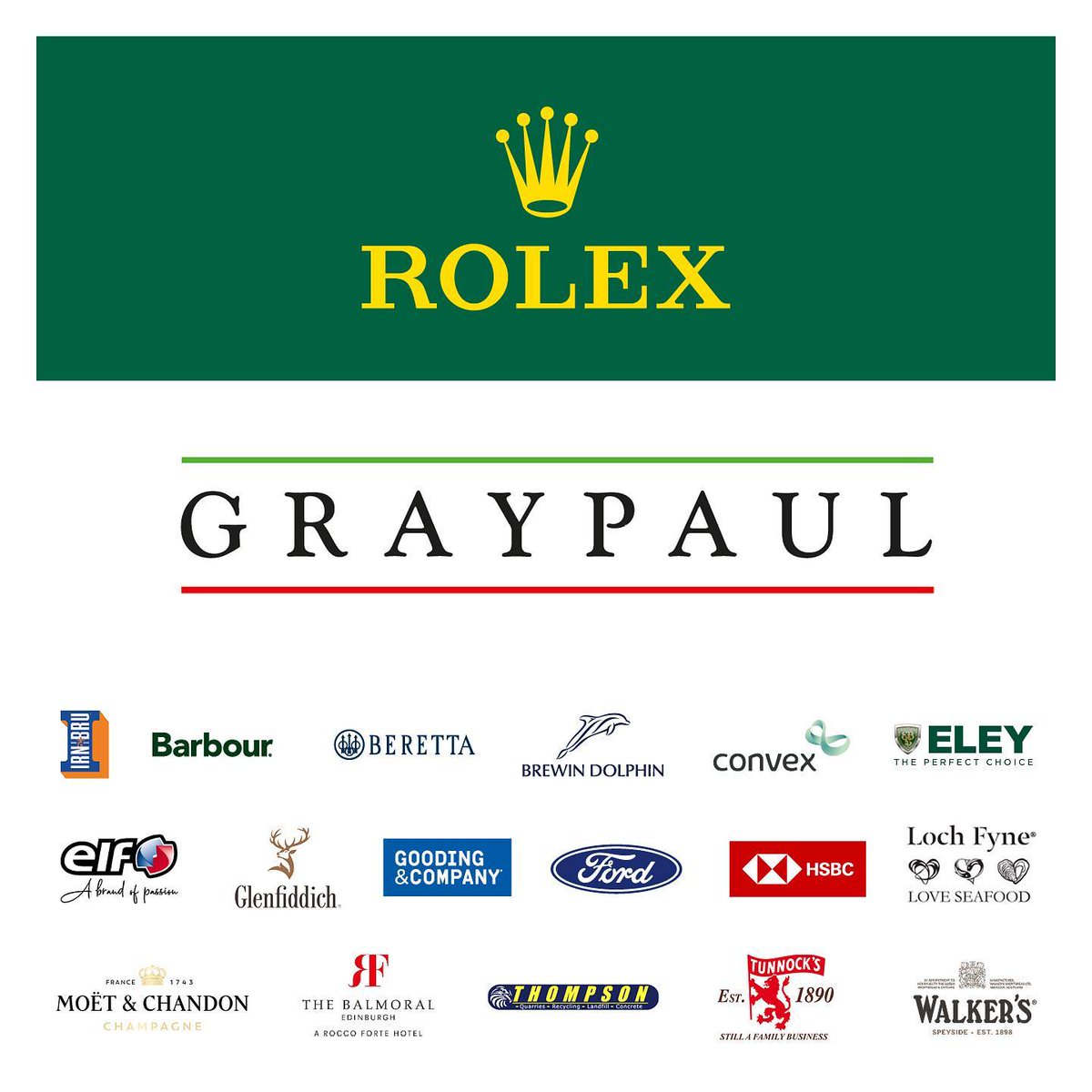 SPONSOR ANNOUNCEMENT
<a href="/SJYSClassic/">Sir Jackie Stewart Classic - presented by Rolex</a> presented by <a href="/ROLEX/">ROLEX</a>  is thrilled to announce a bumper roster of twenty sponsors for this all-new motorsport event, to be held here @thirlestanecastle this weekend!