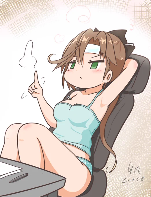 新刊の構想を練る美少女同人作家
#艦これ 