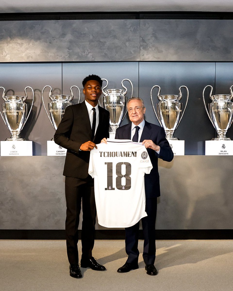 Aurelien Tchouaméni memakai nomor punggung 18 #WelcomeTchouaméni