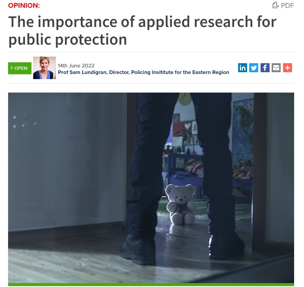 The @PIERatARU #PIER22 conference focuses on instigating change in the fight against child sexual abuse; PIER Director <a href="/lundrigsam/">Prof Sam Lundrigan</a> discusses the crucial importance of applied research in public protection &amp; positive change coming from these partnerships
policinginsight.com/features/opini…