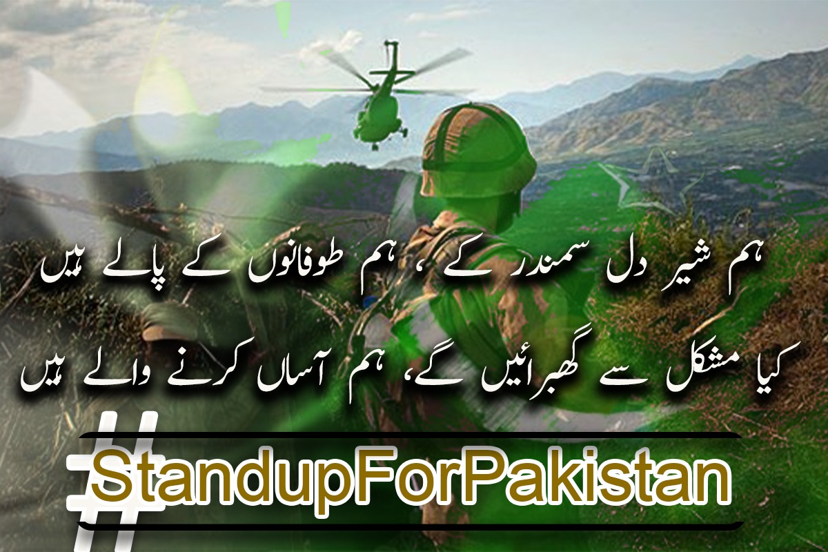 PakVocals's tweet image. ہم شیر دل سمندر کے، ہم طوفانوں کے پالے ہیں
کیا مشکل سے گھبرائیں گے، ہم آساں کرنے والے ہیں 

 #StandupForPakistan