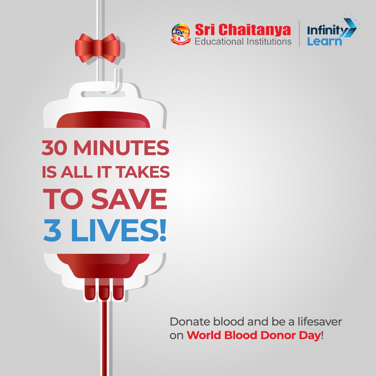 Sri_Chaitanya_'s tweet photo. Your blood can save someone else’s life. Every time you donate blood it can save up to 3 people from critical life-threatening medical issues. Everyone can be a donor and you too can start today and share happiness through a kind and noble gesture.

#WorldBloodDonorDay2022 https://t.co/iZEkJb3SUM