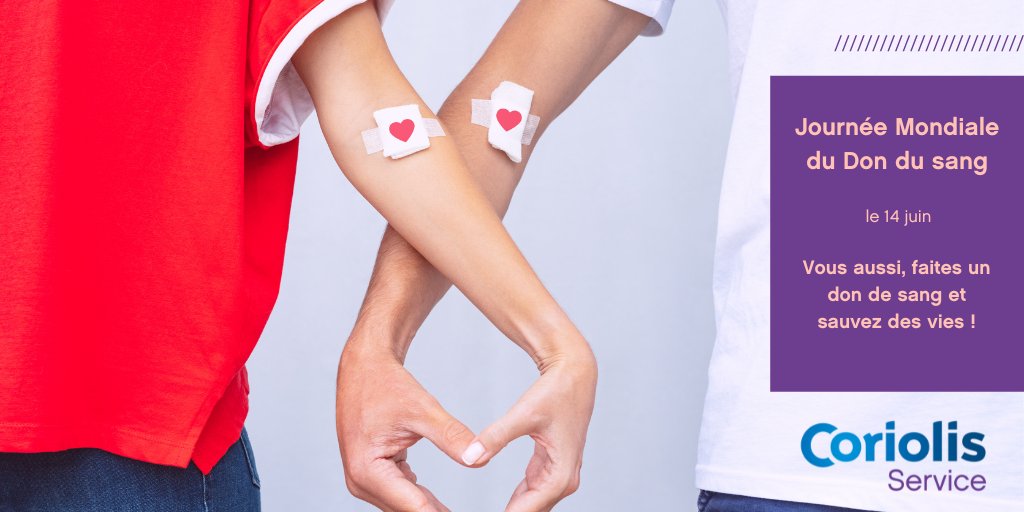 [#Journeemondialedesdonneursdesang] Le don de sang change la vie d’un million de malades chaque année en France. Alors ça vaut le coup, vous ne trouvez pas ? 
#SauvezDesVies #coriolisservice
=> dondesang.efs.sante.fr 🩸💁‍♀️