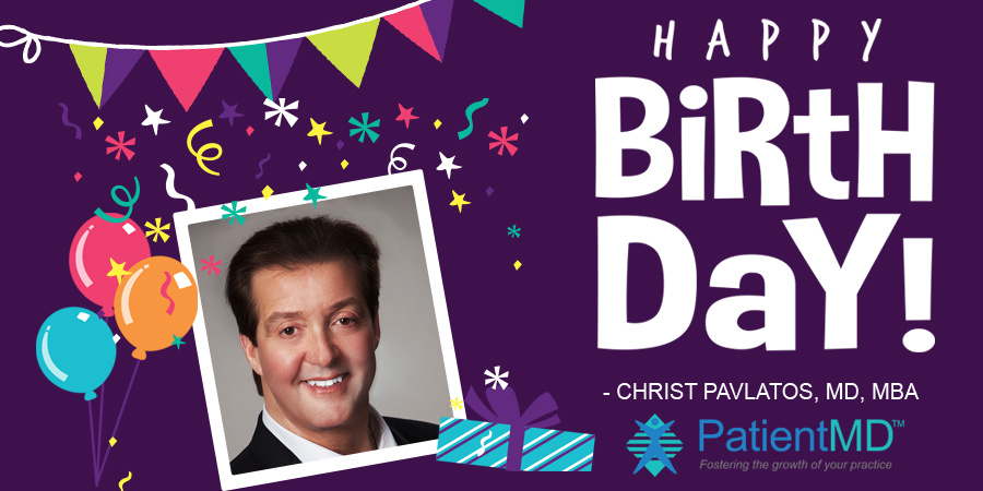PatientMD's tweet photo. Wishing our CEO, Christ pavlatos, MD, MBA a very happy birthday! Your vision and insights were enough to inspire anyone who meets you.

#birthdaywishes #PatientMD #HappyBirthday https://t.co/FuVRdnZK1i