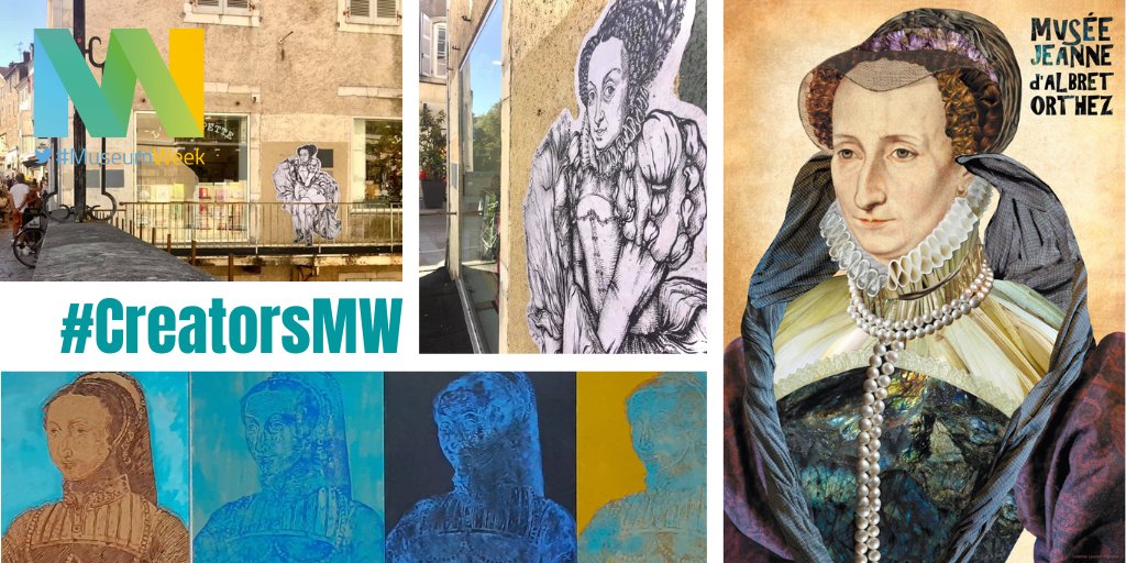 Les collections de musée inspirent et c'est tant mieux... Jeanne d'Albret plonge ainsi dans le Pop Art, le collage, le graph... une jeunesse toujours renouvelée !
> Collage à Pau par <a href="/GysbersM/">Gysbers Marika alias MOG</a> 
> Relooking et mosaïque de Jeanne par L.Frontère.

#DesMuseesEtDesArtistes
#CreatorsMW