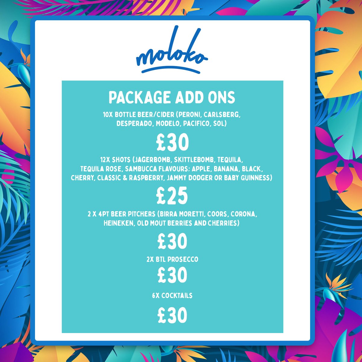 MolokoLiverpool's tweet photo. • VIP BOOTH BOOKING •

Heading out in Liverpool tonight? Go all our with one of our VIP drinks packages 🎉 Prices start from just £20pp 

DM to book. https://t.co/W0wMPpzf38