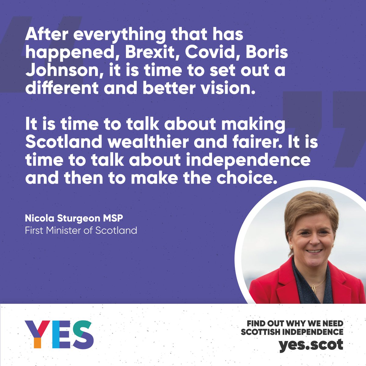 YesScot's tweet image. 🏴󠁧󠁢󠁳󠁣󠁴󠁿 Today, @NicolaSturgeon has set out the new case for Scotland's independence.

🤝 Together, let's build the wealthier, fairer, better Scotland with the full powers of independence.

📰 Read the full paper: gov.scot/newscotland/