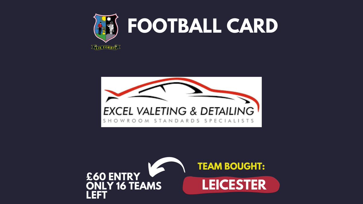 TranentAmateurs's tweet photo. Big thanks to Daniel and the team at Excel Valeting &amp; Detailing, check them out on Facebook and Instagram: 

Facebook: Excel Valeting &amp; Detailing
Instagram: excel_valeting

#TAFC #LieForrit https://t.co/xRWxunq5Xk
