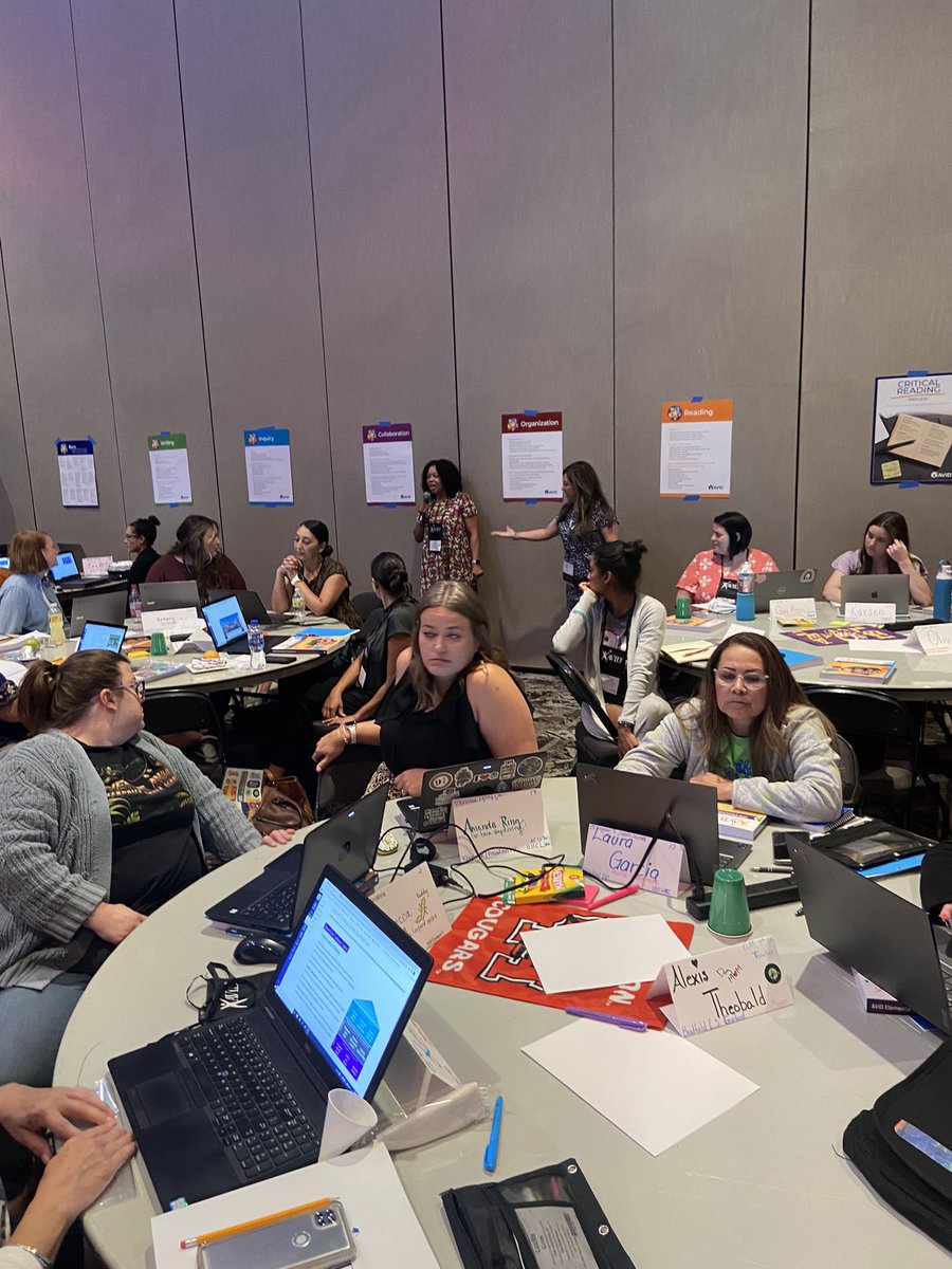 childs4children's tweet photo. Day 1 of AVID Summer Institute had some hiccups, but my partner @DianneMata2 and I made it work! Lots of great collaboration and conversation! We have some awesome participants and are excited about igniting some fire on Day 2 and 3!  #growthmindset #learning1st #Technology2nd https://t.co/ndq5brTJuV