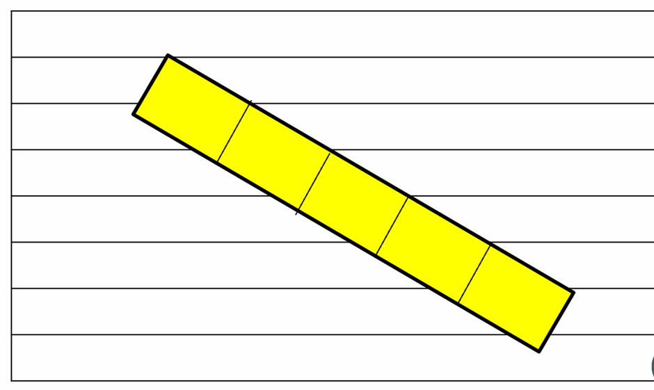 ThinkingMaths's tweet photo. This has just blown the minds of C7 Specialists. You can divide a strip of paper into any number of equal parts:
1. take your strip of paper.
2. Place it on lined paper
3. Angle it between the lines of the number of parts you want to divide it into
Compare fractions 1/5 > 1/7 https://t.co/Q7NAB03mNs