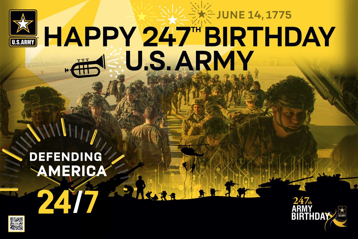 Happy birthday @USArmy! 🎂 🥳 

#ArmyBday | #Army247 | #AlwaysReady | #USArmy | #HappyBirthday