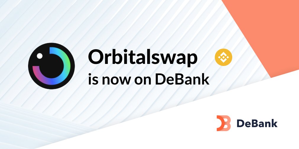 DeBankDeFi's tweet photo. Orbitalswap's portfolio is now tracked on https://t.co/IEGJ3zLnSg! (@BNBCHAIN version)

Hat tip to all @TYTANFI voters!
https://t.co/yHPQySI3X1 https://t.co/HIR9Qb0psA
