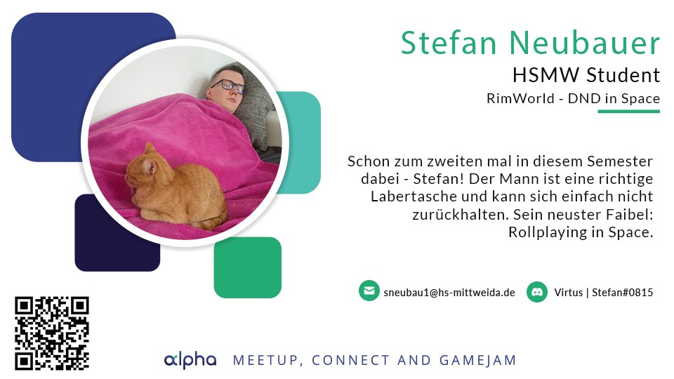 Und hier der erste Redner!
Beim letzten mal schon vertreten und wieder da um euch mit spannenden Infos zu versorgen!