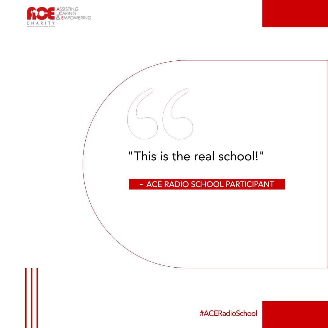 Acecharity's tweet photo. What he said!

#ACERadioSchool #Education #Testimonials #ACECharity #RadioSchool https://t.co/C4P5lHFsAY