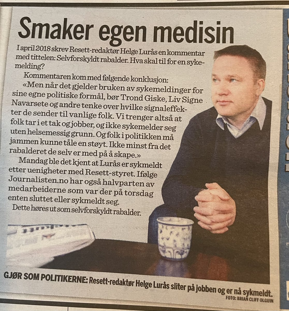 mmmille's tweet photo. Fra dagens bakside på Finansavisen. LOL🤣 https://t.co/UsjmffOaB8