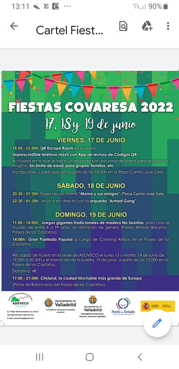 Asoveco's tweet photo. El próximo fin de semana https://t.co/kuk87gXQAE