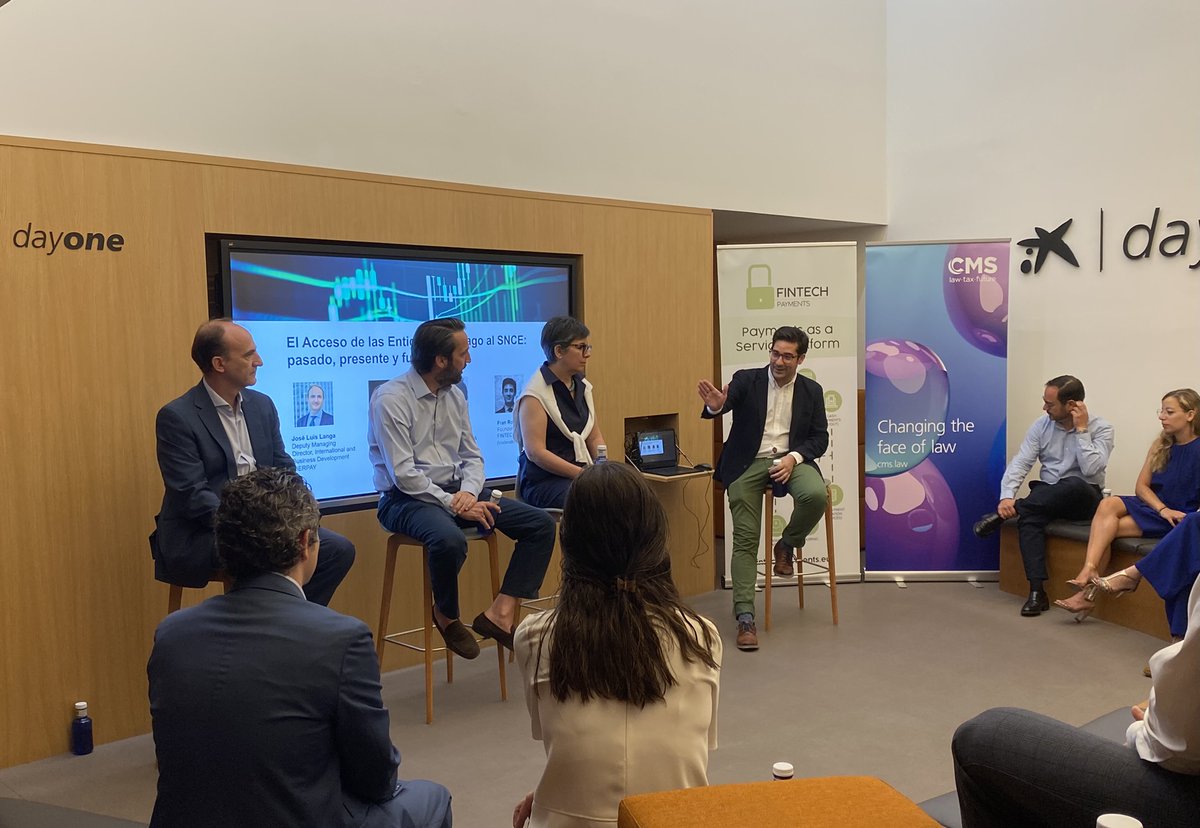 FintechPayment's tweet photo. Esta mañana en @FintechPayment hemos empezado el día con una mesa redonda, que hemos organizado junto a @CMS_Spain sobre el Acceso de las Entidades de Pago al SNCE. https://t.co/KySEhKVZyU