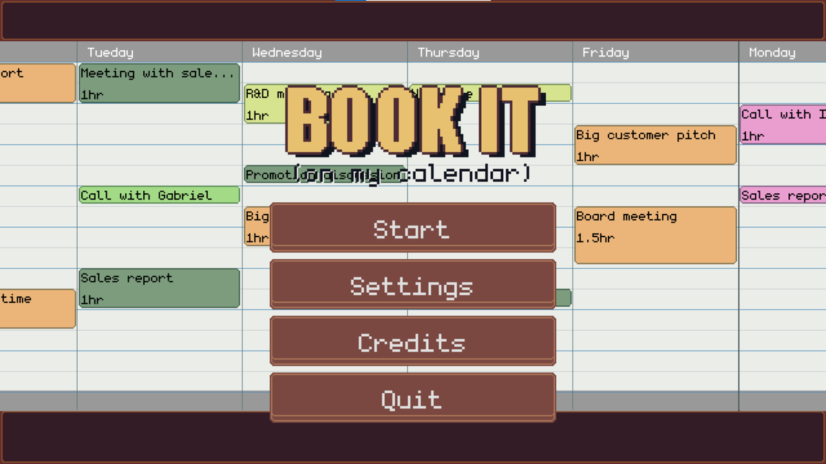 dmitriy_shmilo's tweet photo. My #WeeklyGameJam #257 entry is about sorting out appointments on a calendar https://t.co/vVMzBg7pg1. Made with #GodotEngine in about three days. The code is an absolute mess, peek at your own risk. https://t.co/UthYeL2tpf