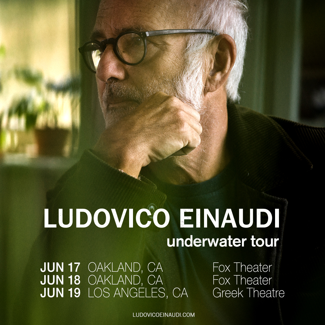 North America tour has just started and we'll be soon in California, Oakland and Los Angeles this weekend. Tickets are still on sale at ludovicoeinaudi.com/events/ #ludovicoeinaudi #underwatertour