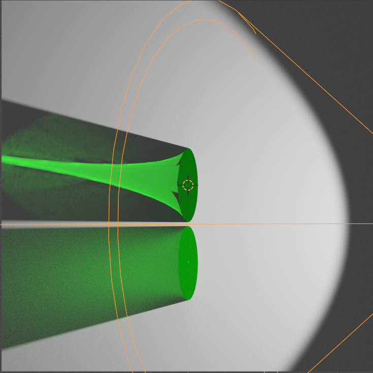 JamesHCrowther's tweet photo. #blender 3.2 #caustics clearly showing lensing effects now possible.

caustic shadows must be enabled for;

1. the surface catching the result (plane in this case)
2. the object refracting the light (green squished cylinder)
3. the light illuminating the scene! (this one got me) https://t.co/7StAzV1yMW