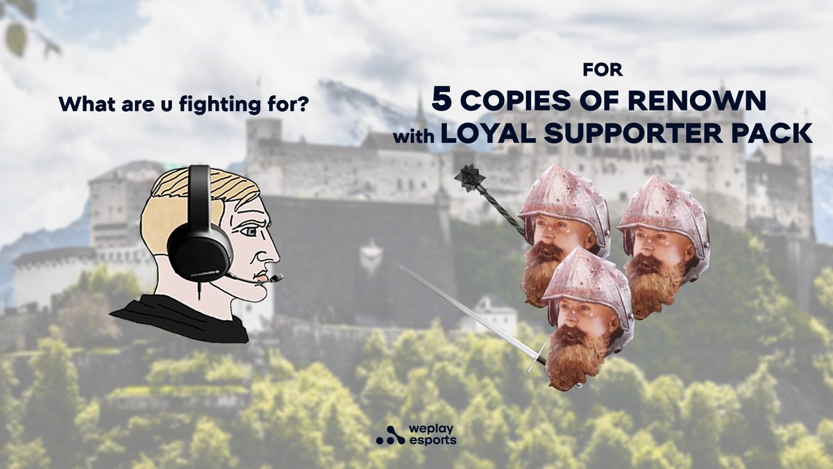 Let's continue celebrating the first-place winner of the <a href="/OTKGamesExpo/">OTK Games Expo 👑</a> with a GIVEAWAY!

Want a copy of <a href="/playrenown/">Renown</a> with a Loyal Supporter Pack? LISTEN UP!

To enter:
⚔️Follow @WePlay_Esports + <a href="/playrenown/">Renown</a> 
⚔️Like/RT this post

Winners will be chosen on June 20!