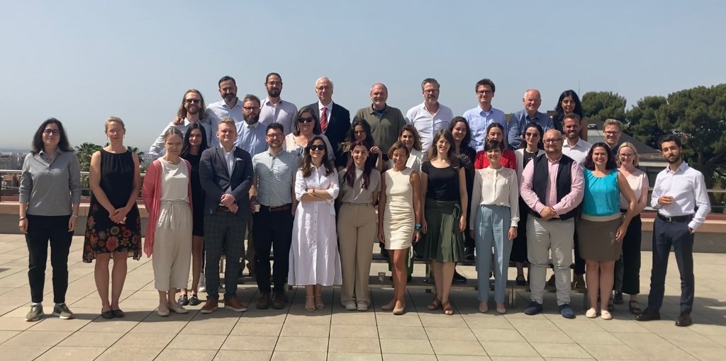 Group picture taking during the ENGAGE General Assembly in Barcelona (13-14 June 2022).