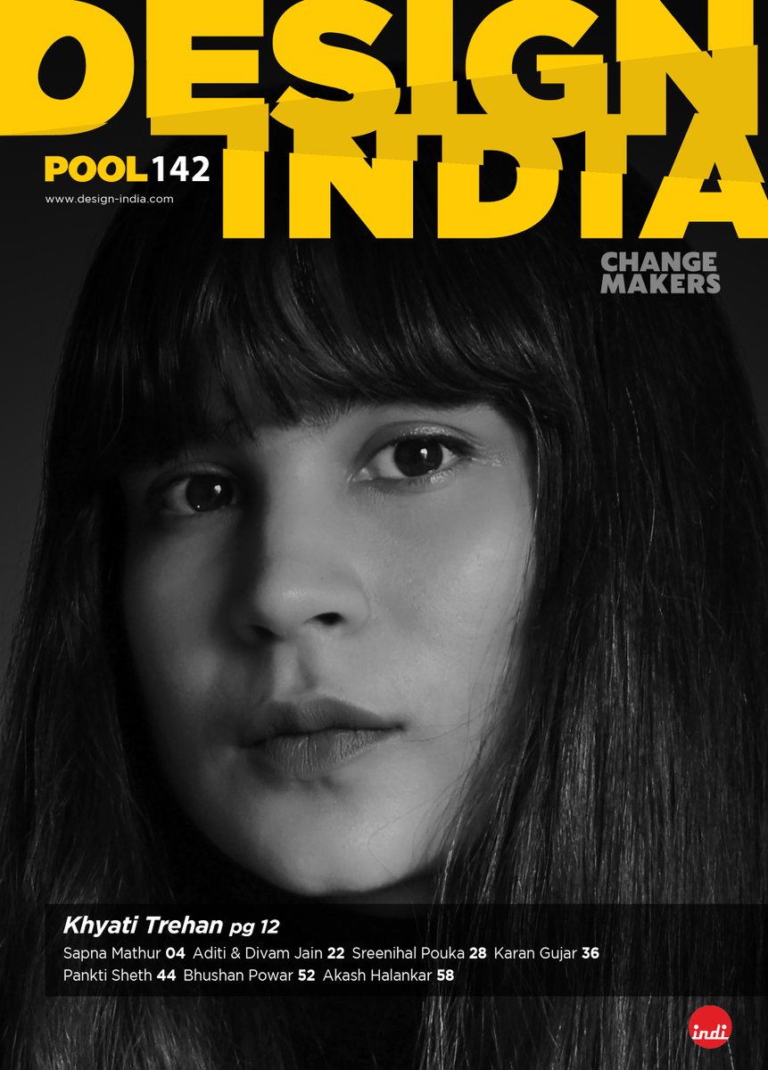 designindiamag's tweet photo. Designindia 142 (June'22): Khyati Trehan, Sapna Mathur, Divam & Aditi Jain, Sreenihal Pouka, Karan Gujar, Pankti Sheth, Bhushan Powar, Akash Halankar
Preview: https://t.co/l9lLPeeP9o Print: https://t.co/nxnbQ0wFtr Subscribe: https://t.co/iUKPVZ9LK8
#poolmagazine #designindia https://t.co/7PFFi8blZN